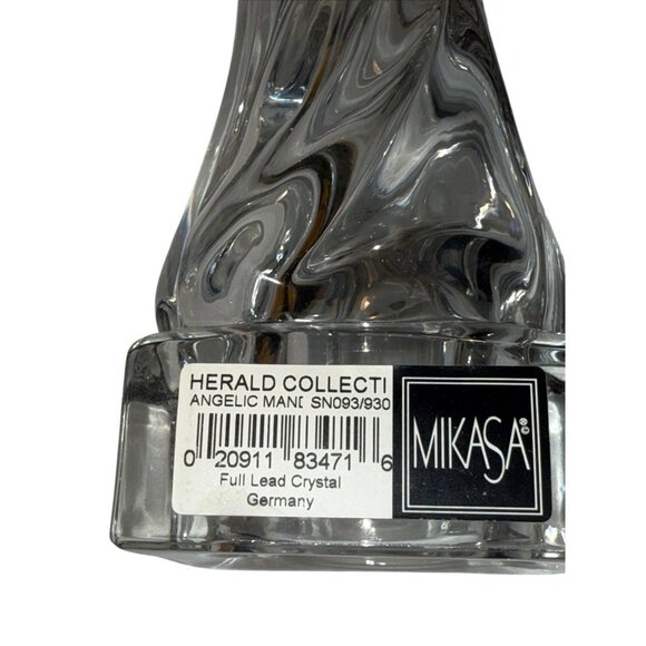 3 Mikasa Herald Collection Lead Crystal Angels Musical Instrument Germany 8.5" - Picture 10 of 11